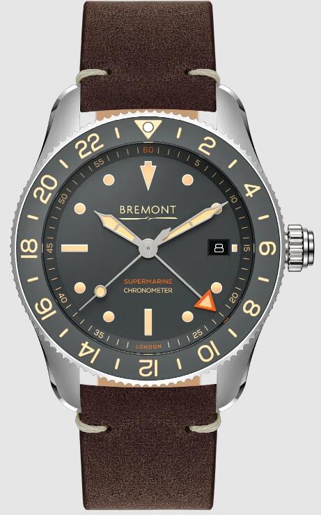 Bremont Supermarine Ocean Grey Dial leather strap replica Watch